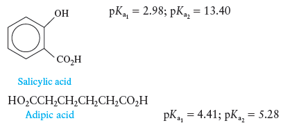 Chapter 8, Problem 160AE, Consider the following two acids: In two separate experiments, the pH was measured during the 