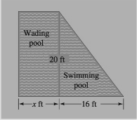 Chapter 1.2, Problem 21E, Practise Solve each problem. Wading pool dimensions The area of the triangular swimming pool shown 