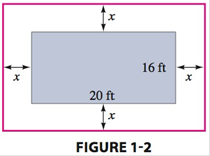 Chapter 1.2, Problem 2SC, Self Check 2In Example 2, if 168 feet of fencing is available, find the borders width. Now Try 