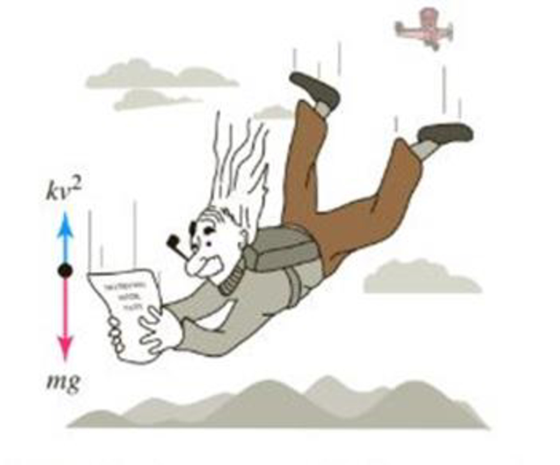 Chapter 1.3, Problem 17E, For high-speed motion through the airsuch as the skydiver shown in Figure 1.3.16, falling before the 