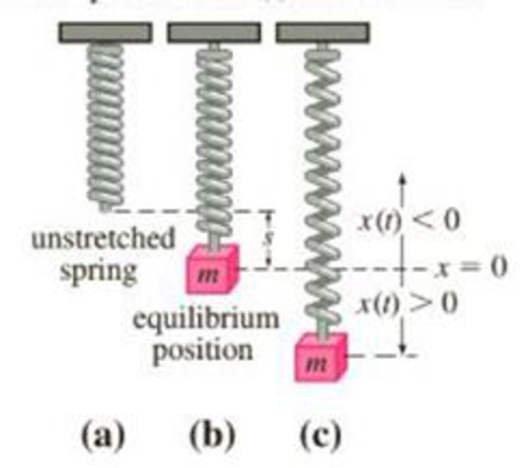 Chapter 1.3, Problem 19E, After a mass m is attached to a spring, it stretches it s units and then hangs at rest in the 