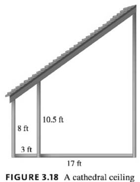 Chapter 3.1, Problem 15E, Reminder Round all answers two decimals places unless otherwise indicated. A Cathedral Ceiling A 