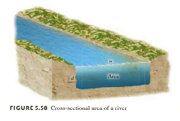 Chapter 5.4, Problem 3E, EXERCISE River flow The cross sectional area C, in square feet, of a river is given by the formula 