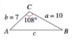Chapter 6.2, Problem 12E, Using the Law of Cosines In Exercises 5-24, use the Law of Cosines to solve the triangle. Round your 