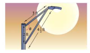 Chapter 6.2, Problem 46E, Streetlight Design Determine the angle  in the design of the streetlight shown in the figure. 