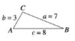 Chapter 6.2, Problem 6E, Using the Law of Cosines In exercises 5-24, use the Law of Cosines to solve the triangle. Round your 