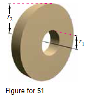 Chapter 13.5, Problem 51E, Moment of Inertia An annular cylinder has an inside radius of r1, and an outside radius of r2 (see 