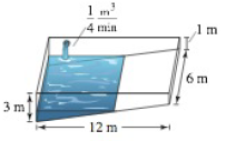 Chapter 2.6, Problem 19E, Depth A swimming pool is 12 meters long, 6 meters wide. 1 meter deep at the shallow end, and 3 