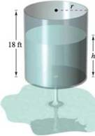 Chapter 6, Problem 6PS, Torricelli's Law The cylindrical water tank shown in the figure has a height of 18 feet. When the 