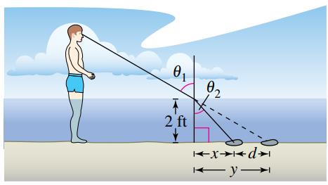 Chapter 1, Problem 13PS, Refraction When you stand in shallow water and look at an object below the surface of the water, the 