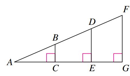 Chapter 1, Problem 6PS, Similar Triangles and Trigonometric Functions Use the figure below. (a) Explain why ABC,ADE, and AFG 