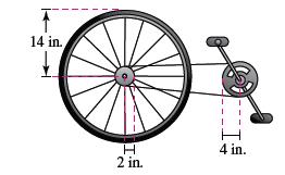 Chapter 1.1, Problem 68E, Speed of a Bicycle The radii of the pedal sprocket, the wheel sprocket,and the wheel of the bicycle , example  1