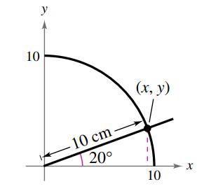 Chapter 1.3, Problem 71E, Geometry Use a compass to sketch a quarter of a circle of radius 10 centimeters. Using a protractor, 