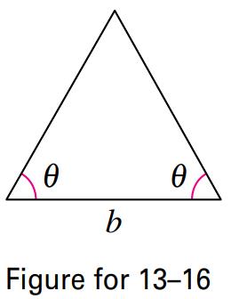 Chapter 1.8, Problem 13E, Finding an Altitude In Exercises 13-16, find the altitude of the isosceles triangle shown in the 