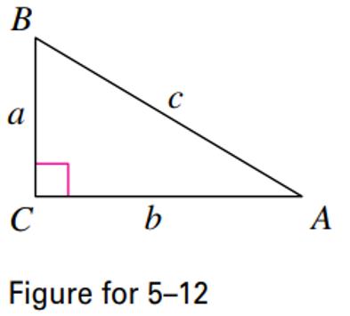 Chapter 1.8, Problem 8E, Solving a Right Triangle In Exercises 5-12, solve the right triangle shown in the figure for all 