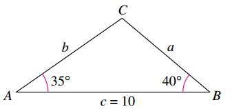 Chapter 3.1, Problem 7E, Using the Law of Sines In Exercises 5-22, use the Law of Sines to solve the triangle. Round your 