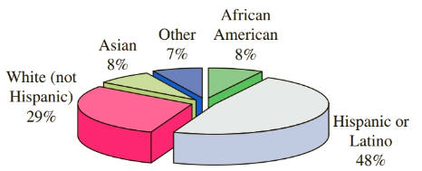 Pie Chart Of Ethnic Groups In America