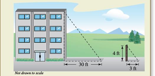 Chapter 1.3, Problem 72E, HOW DO YOU SEE IT? To determine a building’s height, you measure the shadows cast by the building 