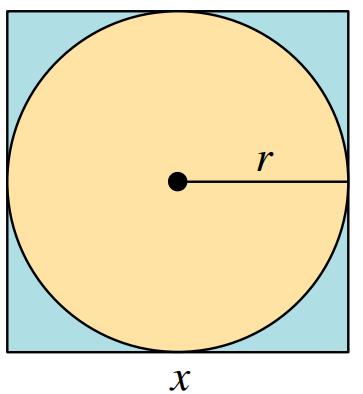 Chapter 2.6, Problem 61E, Geometry A square concrete foundation is a base for a cylindrical tank (see figure). (a) Write the 