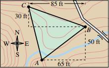 Chapter 7.5, Problem 22E, Botany: A botanist is studying the plants growing in the triangular region shown in the figure. 