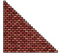 Chapter 8.2, Problem 72E, A triangular brick wall is made by cutting some bricks in half to use in the first column of every 