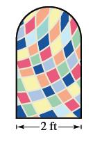Chapter P, Problem 4PS, Stained Glass Window A stained glass window is in the shape of a rectangle with a semicircular arch 
