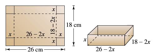 Chapter P.3, Problem 79E, Volume of a Box A take-out fast-food restaurant is constructing an open box by cutting squares from 