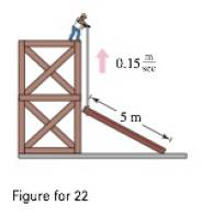 Chapter 3.7, Problem 22E, Construction A construction worker pulls a five-meter plank up the side of a building under 