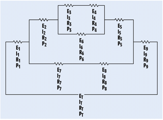 Chapter 8, Problem 8PP, ET E1 E2 E3 E41.248V IT I1 I2 I3 I4 RT R1 R2 R3 R4 PT0.576W P10.0806W P20.0461W P30.00184W P4 E5 E6 