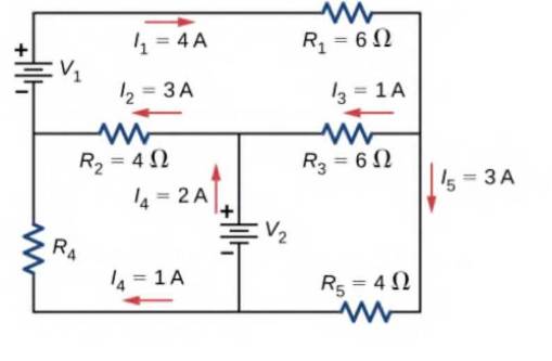 Chapter 10, Problem 39P, Consider the circuit shown below. Find V1, V2, and R4. 