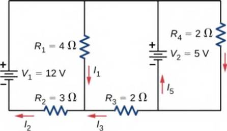 Chapter 10, Problem 41P, Consider the circuit shown below, (a) I1,I2,I3,I4,andI5 (b) Find the power supplied by thevoltage 
