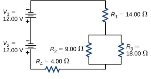Chapter 10, Problem 77AP, Consider the circuit shown below. The terminal voltages of the batteries are shown, (a) Find the 