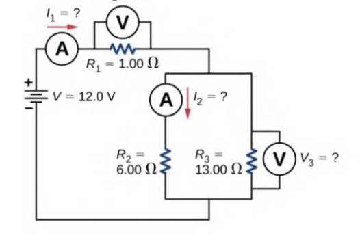 Chapter 10, Problem 92CP, Consider the circuit shown below. Find I1, V1, I2, and V3 V1=? 