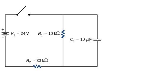 Chapter 10, Problem 94CP, Consider the circuit below, (a) What is the initial current through resistor R2? when the switch is 