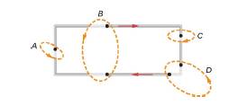 Chapter 12, Problem 41P, A current 1 flows around the rectangular loop shown in the accompanying figure. Evaluate BdI for the 