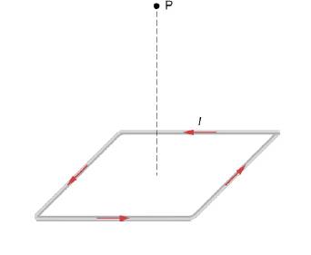 Chapter 12, Problem 66AP, A current I flows around a wire bent into the shape of a square of side a. What is tire magnetic 