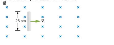 Chapter 13, Problem 43P, A 25-cm nod moves at 5.0 m/s in a plane perpendicular to a magnetic field of strength 0.25 T. The 