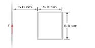 Chapter 13, Problem 86CP, The current in the long, straight wire shown in the accompanying figure is given by, where I=I0sint 