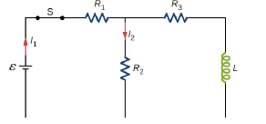 Chapter 14, Problem 59P, For the circuit shown below, =50V , R1= 10  , and L= 2.0 mH. Find the values of l1and l2(a) 