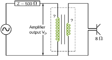 Chapter 15, Problem 66CP, An output impedance of an audio amplifier has an impedance of 500  and has a mismatch with a 