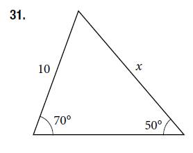 Chapter 10.1, Problem 31SE, For the following exercises, find the length of side x. Round to the nearest tenth 