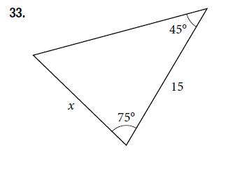 Chapter 10.1, Problem 33SE, For the following exercises, find the length of side x. Round to the nearest tenth. 