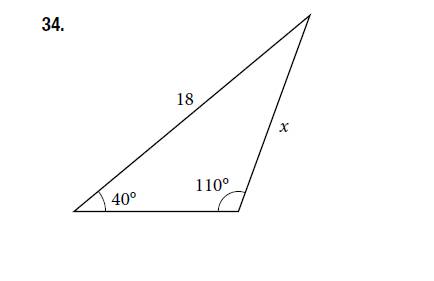 Chapter 10.1, Problem 34SE, For the following exercises, find the length of side x. Round to the nearest tenth. 
