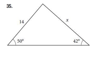 Chapter 10.1, Problem 35SE, For the following exercises, find the length of side x. Round to the nearest tenth. 