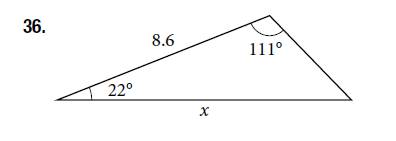 Chapter 10.1, Problem 36SE, For the following exercises, find the length of side x. Round to the nearest tenth. 