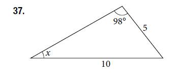 Chapter 10.1, Problem 37SE, For the following exercises, find the length of side x. Round to the nearest tenth. 