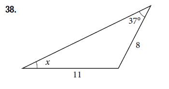 Chapter 10.1, Problem 38SE, For the following exercises, find the length of side x. Round to the nearest tenth. 