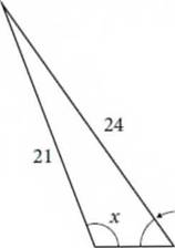 Chapter 10.1, Problem 41SE, For the following exercises, find the measure of angle x, it possible. Round to the nearest tenth. 