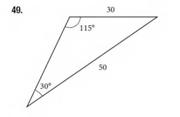 Chapter 10.1, Problem 49SE, For the following exercises, find the area of each triangle. Round each answer to the nearest tenth 