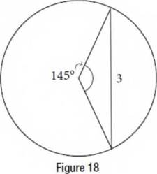 Chapter 10.1, Problem 50SE, Find the radius of the circle in Figure 18. Round to the nearest tenth. 